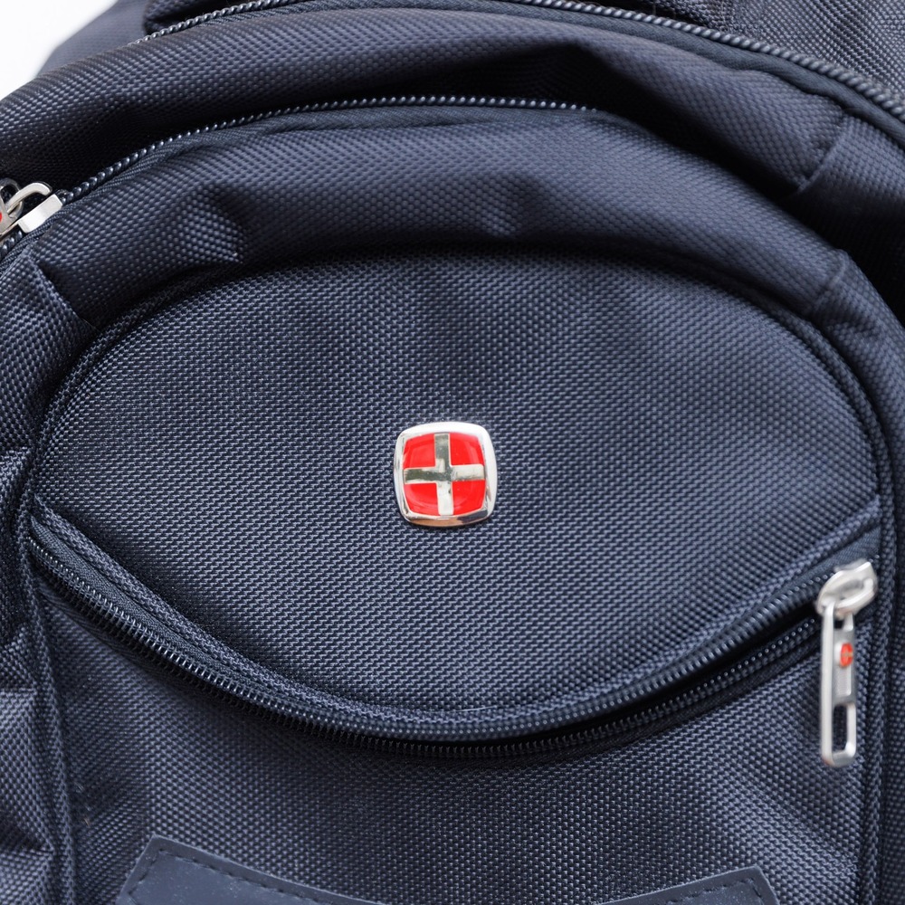 Swiss Gear Laptop Backpack Black Travel School Bag Multi Compartment - Picture 2 of 8